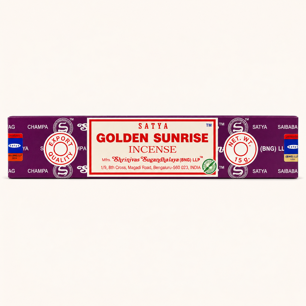 Fournisseur Encens bâtons Golden Sunrise (x12) Satya | Esotericae.com, grossiste ésotérique