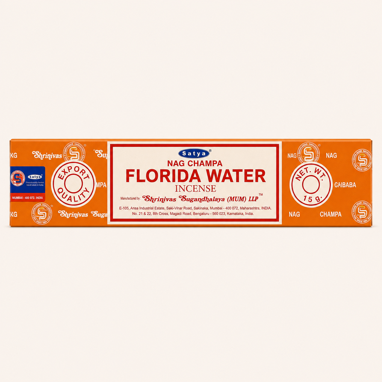Fournisseur Encens bâtons Nag Champa Florida Water (x12) Satya | Esotericae.com, grossiste ésotérique