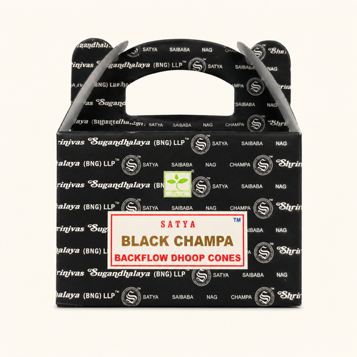 Fournisseur grossiste Encens backflow Black Champa (x24) Satya